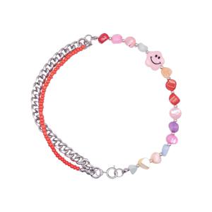 Rainbow Stone Choco 레인보우스톤초코 핸드메이드 인식표 원석 목걸이