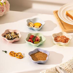 [해외] 북유럽 플라워 도자기 종지 소스볼 인테리어 미니 디저트 그릇 5P 5colors
