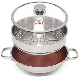 클래딘 파트너 인덕션 양수웍 겸용 찜기 28cm 통3중 찜기웍 (0875)