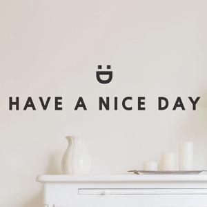 간결 웃음 have a nice day 레터링 인테리어 스티커