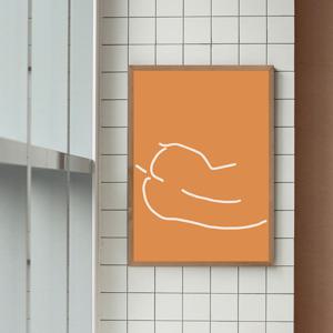 누드 드로잉 7, 인테리어 유니크 그림 네일샵 포스터 고급 일러스트