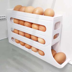 [해외] 1+1 계란 보관함 달걀 디스펜서 냉장고 정리 수납 정리 트레이