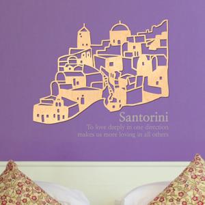우드스티커- 산토리니 반제품 유럽 집모양 월스티커