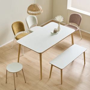 리에브 원목 HPM 화이트 식탁 4인 카페 테이블 1400