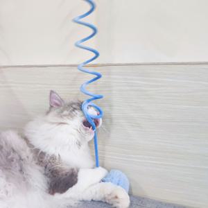 고양이 양모볼 장난감 스프링 낚시대 장난감