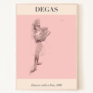 에드가 드가 부채를 든 무용수 명화 포스터