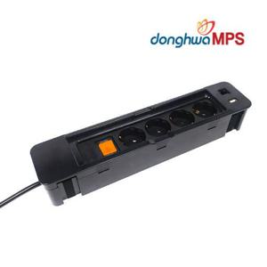MPS 신형 슬림 매립콘센트 4구 1USB - 반자동 커버 매립형 콘센트 빌트인 멀티탭