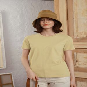 Organic embroidery T-shirt (Yellow Cottage)