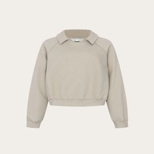 Organic Cotton Collar Sweatshirt (Beige)