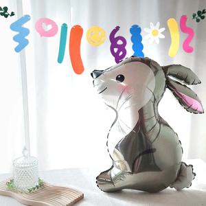 스마일 펠트 가랜드, 토끼 호일 풍선 호일풍선 생일파티