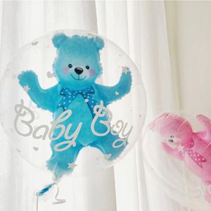 3D 입체 곰돌이 투명풍선 생일파티 베이비샤워