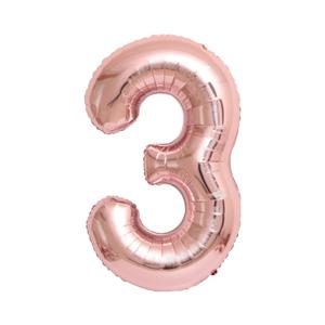 1m 숫자 호일 풍선 로즈골드 3 생일이벤트 숫자풍선 40인치