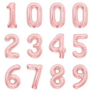 80cm 숫자 호일 풍선 12p 세트 로즈골드 생일이벤트 숫자풍선 32인치