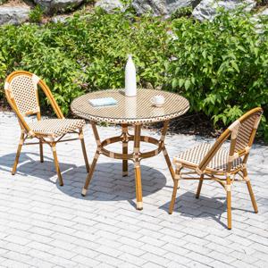 나탈리 900 원형 2인 야외 테이블 세트 카페 인테리어