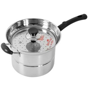 찜 국수냄비 (18cm) 스텐 편수 라면 냄비 채망 찜기 찜솥