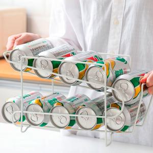 캔음료 캔맥주 보관대 CN 냉장고 자동 정리 수납 2단 트레이