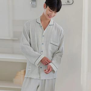 남성라운지웨어 생일선물 스트라이프 파자마 빅사이즈 잠옷세트 국내생산 순면홈웨어