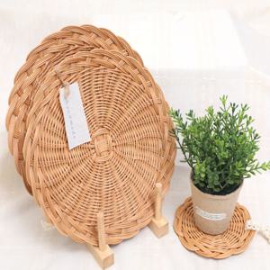 라탄 원형 채반 냄비 받침 플레이팅 매트 24cm