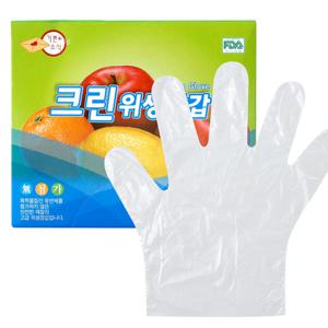 크린장갑 150매 DO 위생장갑 비닐 고무 일회용 요리 조리 청소 작업