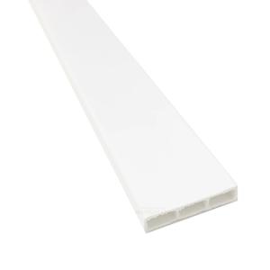 PVC 사각 평몰딩 40X9X2440mm (4cm) 백색 6개 묶음