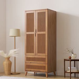 [리퍼] 피렌체 템바보드 원목 투서랍 2단서랍 옷장 월넛