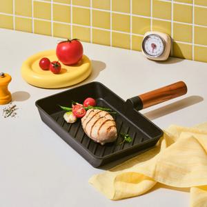 셰프토프 IH 우드핸들 와이드 사각 그릴팬