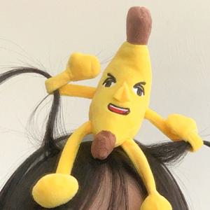 소리나는 바나나맨 인형 머리띠 헤어밴드 파티 인싸템