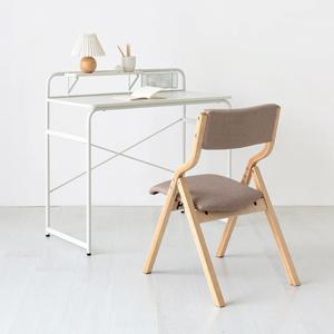 OLLSON 책상 올화이트+벤우드 접이식의자 세트