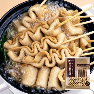 연육70%이상 얇아서 더욱 맛있는 사각꼬치어묵 10개입350g(꼬치어묵10개+특제소스1개)