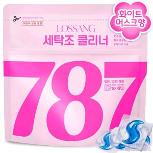 787 7배 고농축 캡슐 세탁조 클리너 화이트머스크향, 10개입 110g 1개