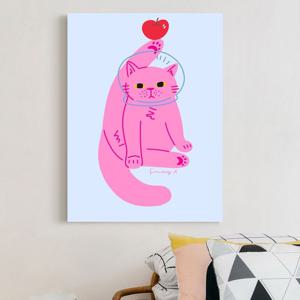 핑크고양이2 패브릭포스터 대형 태피스트리 두꺼집 가리개 가림막 커튼 (2size)