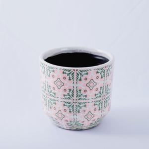 인테리어 저면관수 예쁜 도자기 화분  핑크페이즐리 12cm포트용