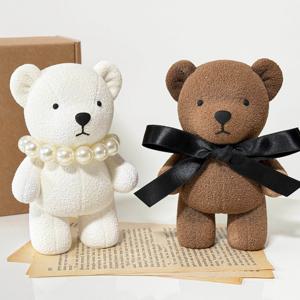 대형 뽀글 곰돌이 석고방향제1개+영문페이퍼2장(대 사이즈/선물상자/인테리어소품)