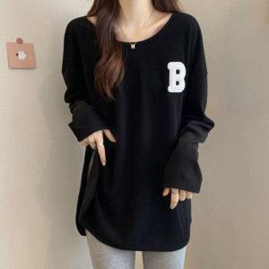 박시티 흰색티셔츠 얇은 긴팔티 레깅스 롱 이너 여성박스 티