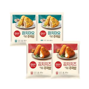 햇반 쿡반 주먹밥 500g 참치마요 *2개+김치치즈 *2개