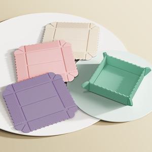 [해외] 1+1 북유럽 접이식 실리콘 냄비받침대 다용도 주방 트레이 수납함 8colors