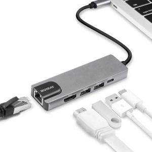 4IN1 USB LAN HDMI C타입 멀티 허브 젠더