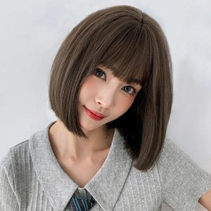 언니네 가발 일자컷 단발머리 통가발(올리브브라운)