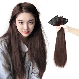 언니네 가발 살롱앤 똑딱이 부분가발  3p세트(45cm) (레드브라운)