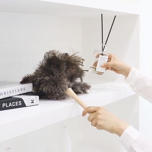 프리미엄  타조털 먼지털이개 정전기 흡착 제거 청소 먼지떨이