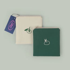 Airy Square Pouch - Tangerine