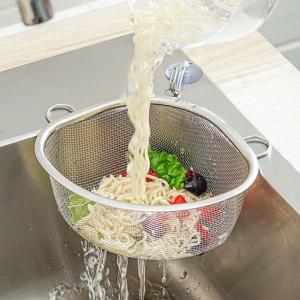 [해외] 모던 스텐 싱크대 음식물 물기제거 바스켓 싱크대코너바스켓 B형 2size