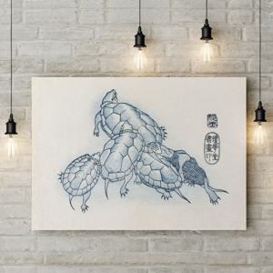 거북이 그림 거북이 액자 건강기원 그림 동물 일러스트 재물운 출세 장수 동양화 개업선물