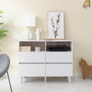 거실 오디오장 3단6칸 서랍 오픈형 수납장 1180 (3색)