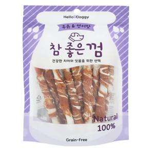헬로도기 참좋은 강아지껌 오래먹는간식 연어치킨스틱 15개입
