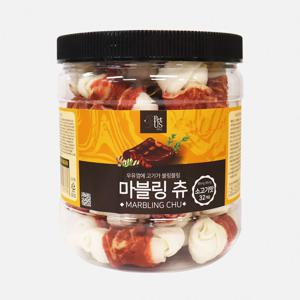 펫어스 오래먹는 강아지껌 소형견 간식 소고기껌 마블링츄 32개입