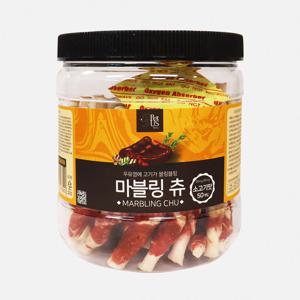 펫어스 오래먹는 강아지껌 소형견 간식 소고기껌 마블링츄 50개입