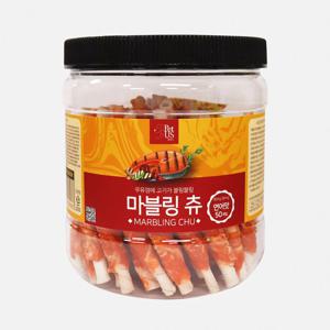 펫어스 오래먹는 강아지껌 소형견 간식 연어껌 마블링츄 50개입