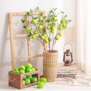 초록 사과 가지 조화 1P (80cm) -인조 조화 단풍 가랜드