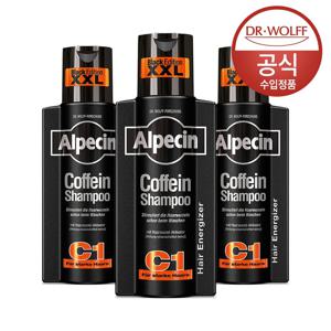 카페인 샴푸 C1 Black 375ml 3개